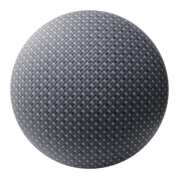 Midnight Nylon Fine Braided Cord PBR Texture - Sphere Swatch Preview | Superellipse