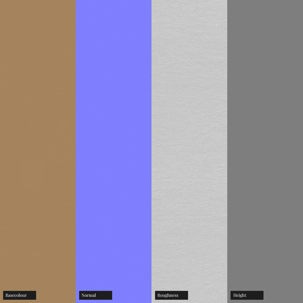 Tactile Handmade Matte Paper PBR Texture - Example Scene Visualization | Superellipse