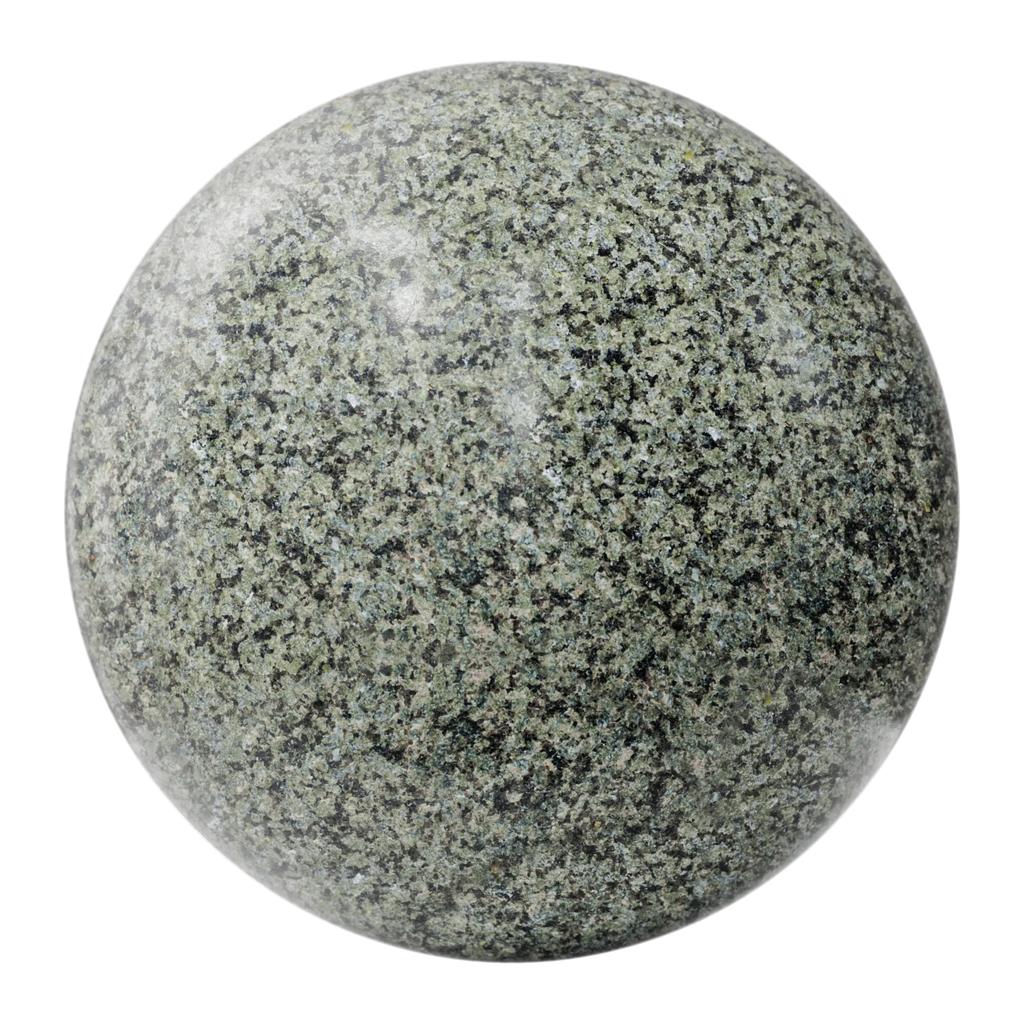 Jade Green Polished Granite Slab PBR Texture - Sphere Swatch Preview | Superellipse