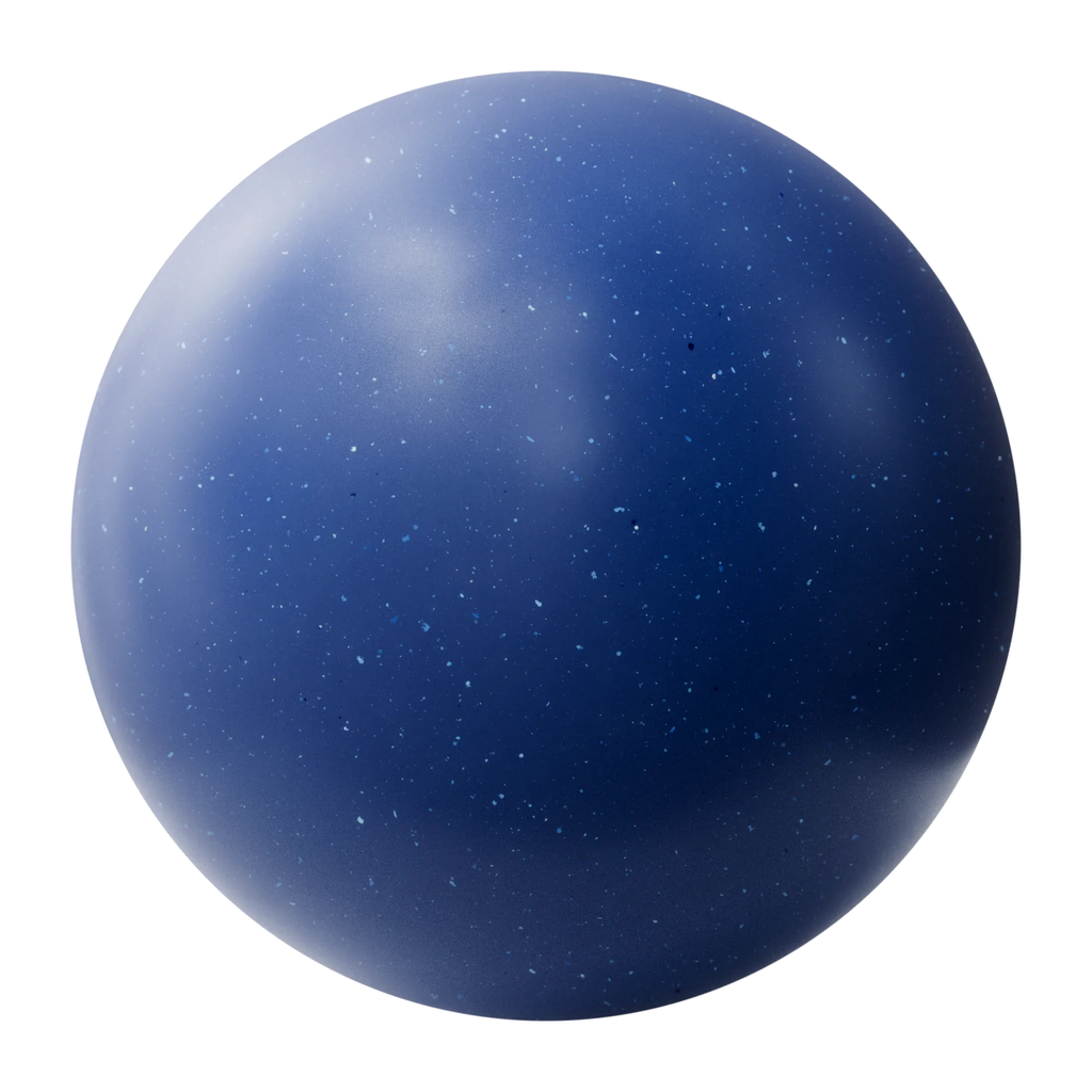 Mixed Blues Terrazzo Plastic Small PBR Texture - Sphere Swatch Preview | Superellipse