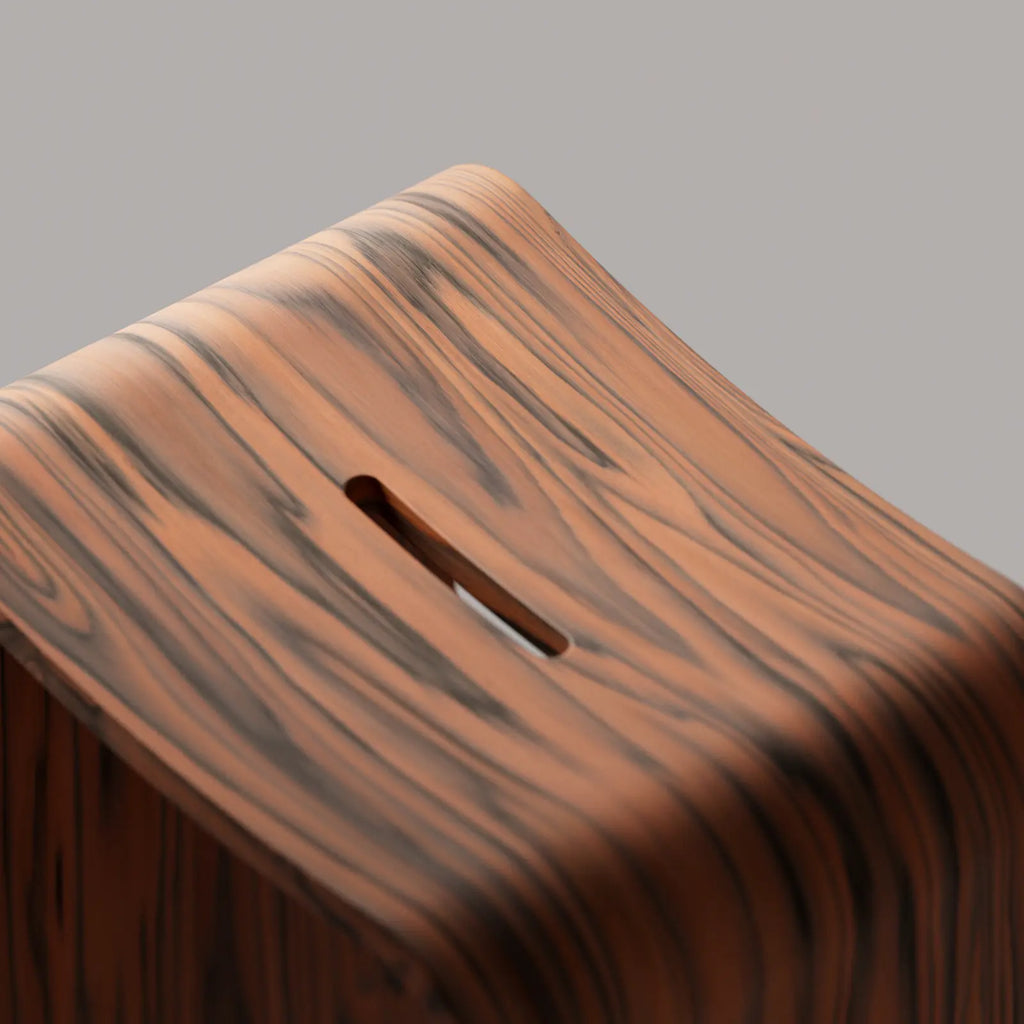 Sottsass Orange Dyed Wood Veneer PBR Texture - Example Scene Visualization | Superellipse