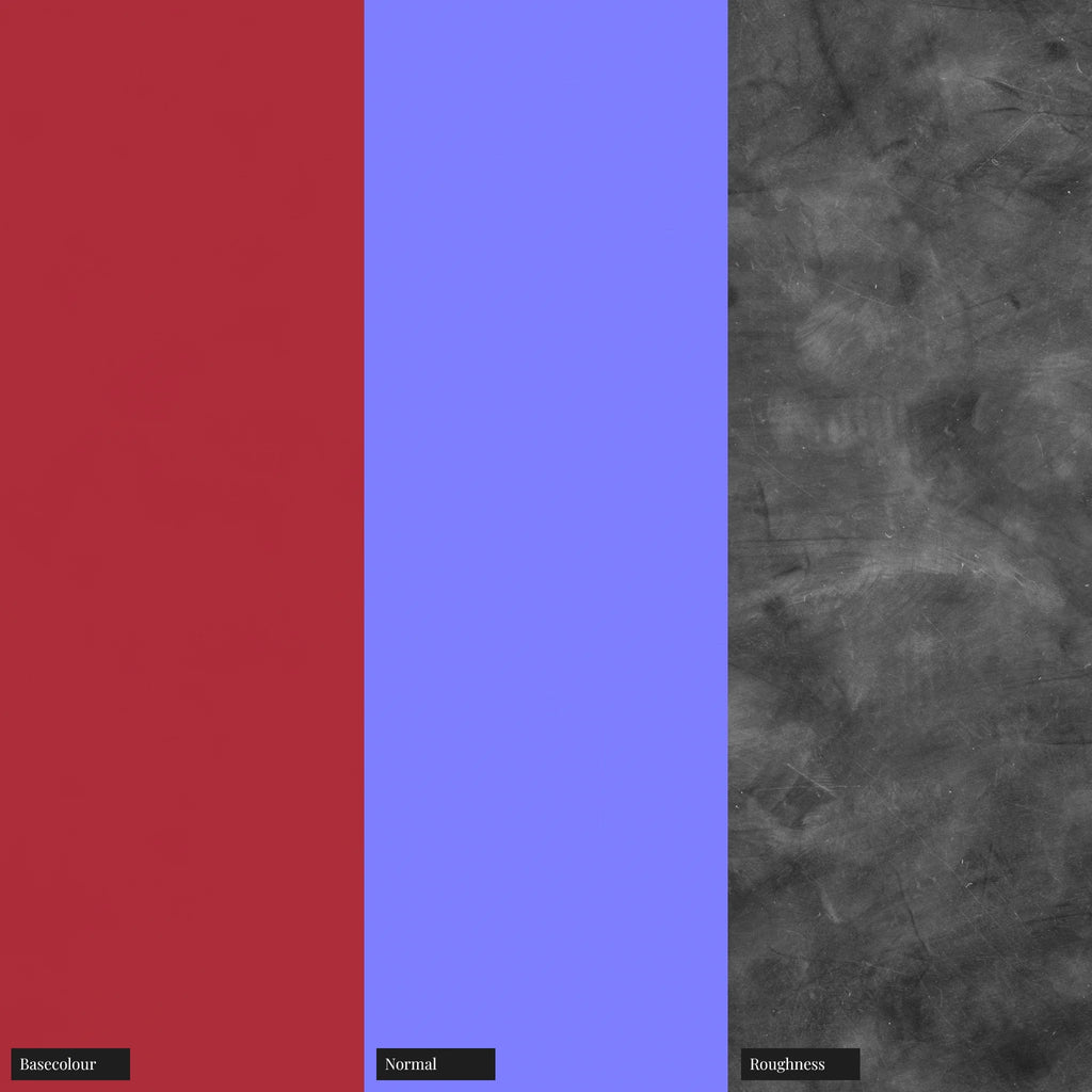 Racing Red Smudged Plastic PBR Texture - Example Scene Visualization | Superellipse