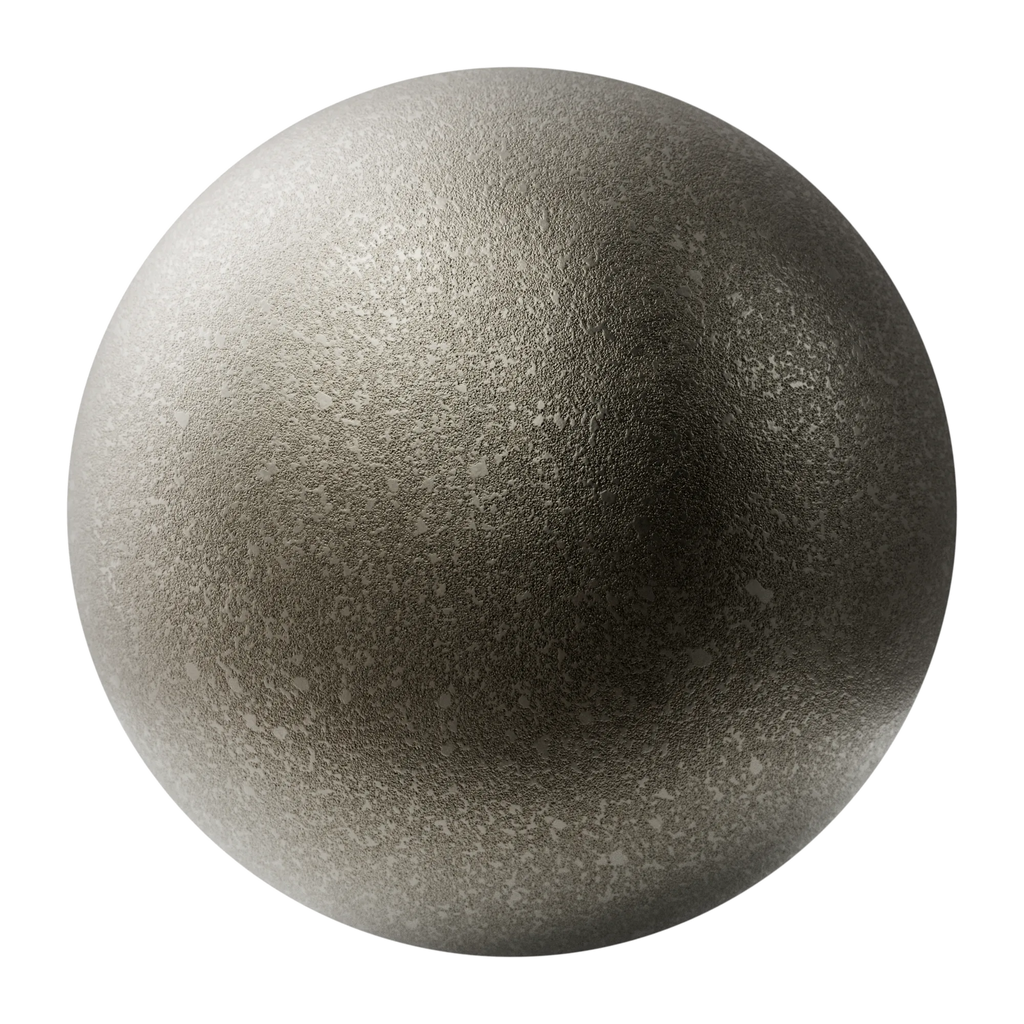 Industrial Cast Nickel Metal PBR Texture - Sphere Swatch Preview | Superellipse