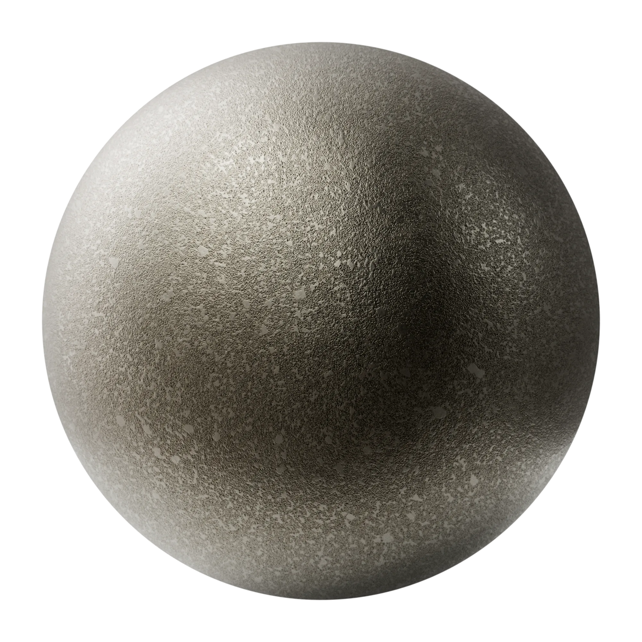 Industrial Cast Nickel Metal PBR Texture - Sphere Swatch Preview | Superellipse