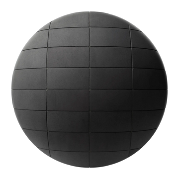 Concrete Dark Matte Block Stacked Bond PBR Texture - Sphere Swatch Preview | Superellipse