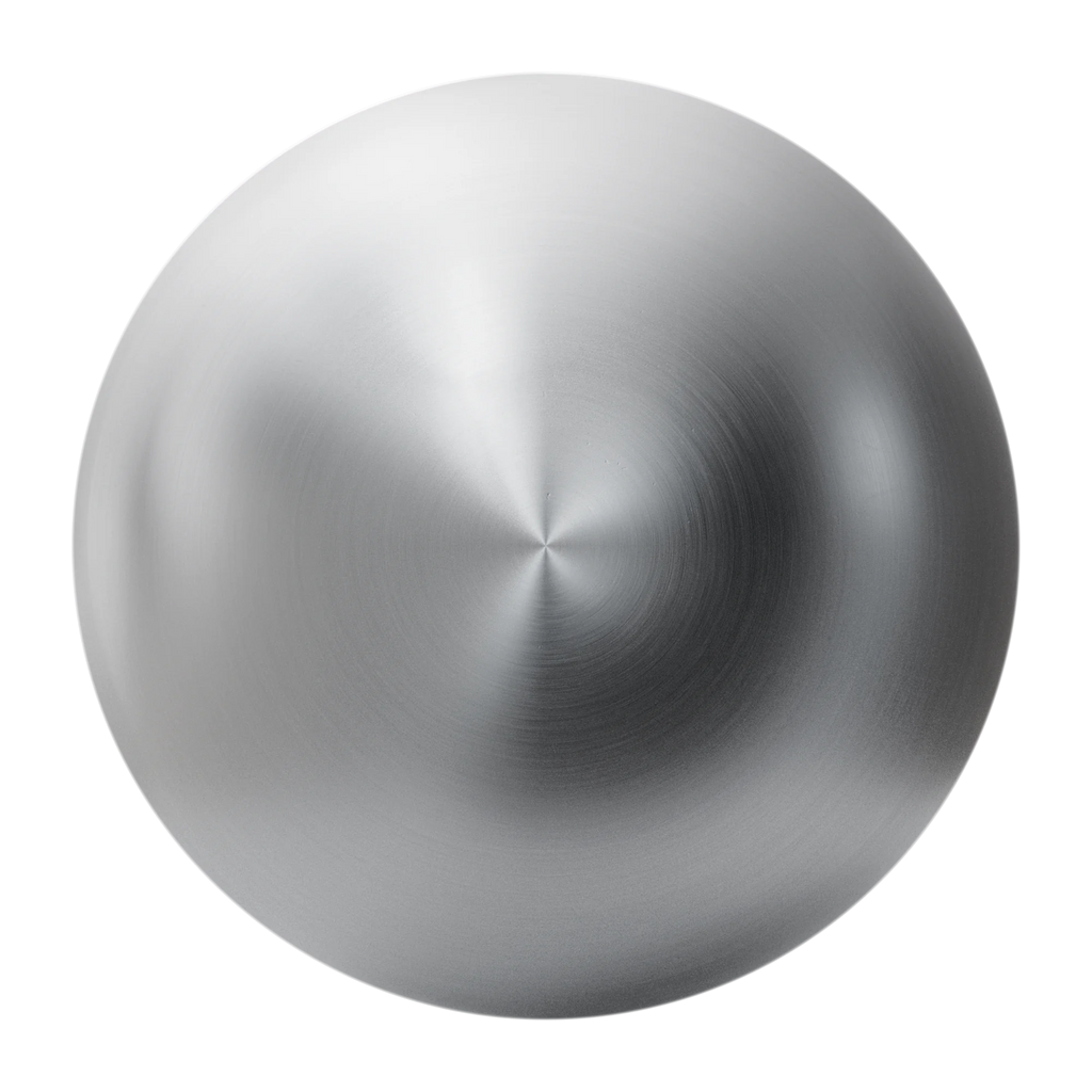 Radial Brushed Buffed Aluminium Metal PBR Texture - Sphere Swatch Preview | Superellipse