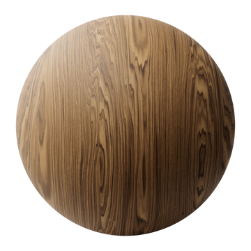 Teak Crown Cut Veneer Wood PBR Texture - Sphere Swatch Preview | Superellipse