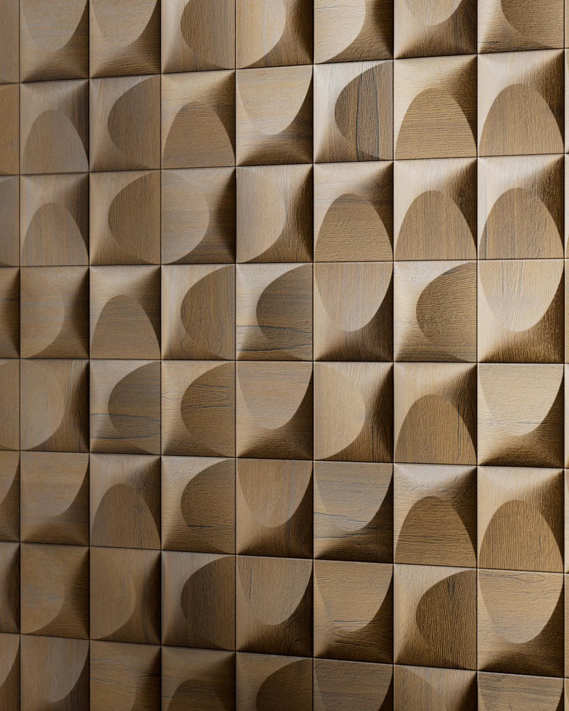 Arch Surface Oak Wood Panel PBR Texture - Example Scene Visualization | Superellipse