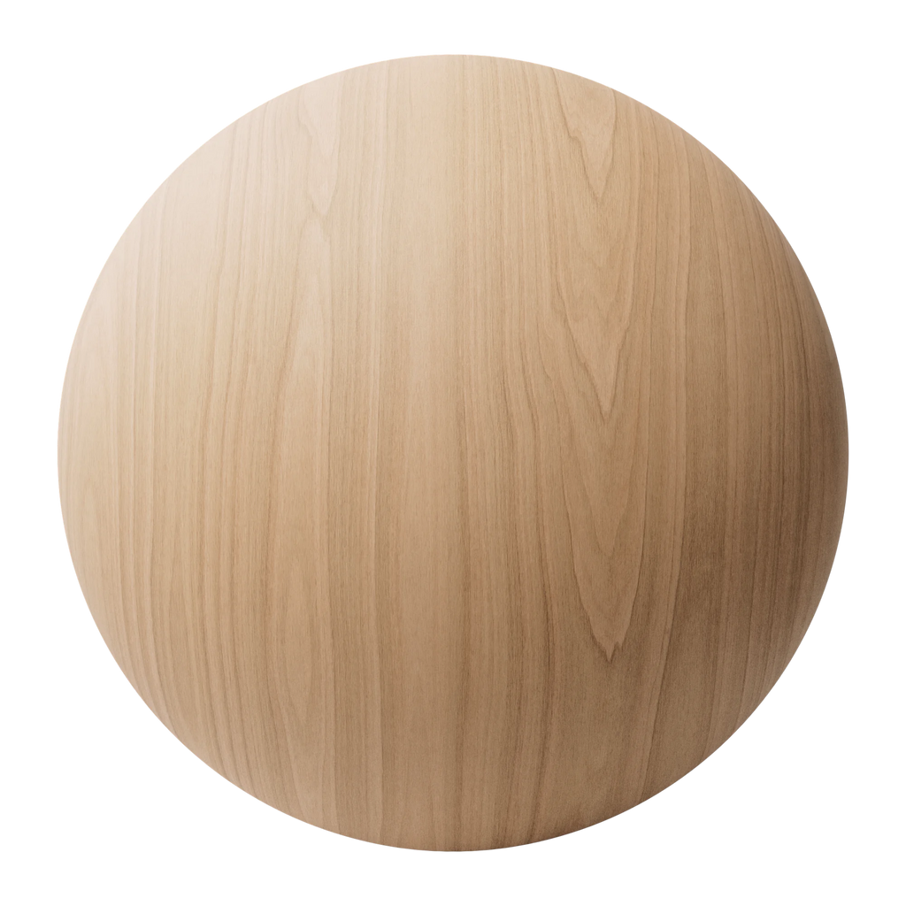 Red Oak Crown Cut Wood Veneer PBR Texture - Sphere Swatch Preview | Superellipse