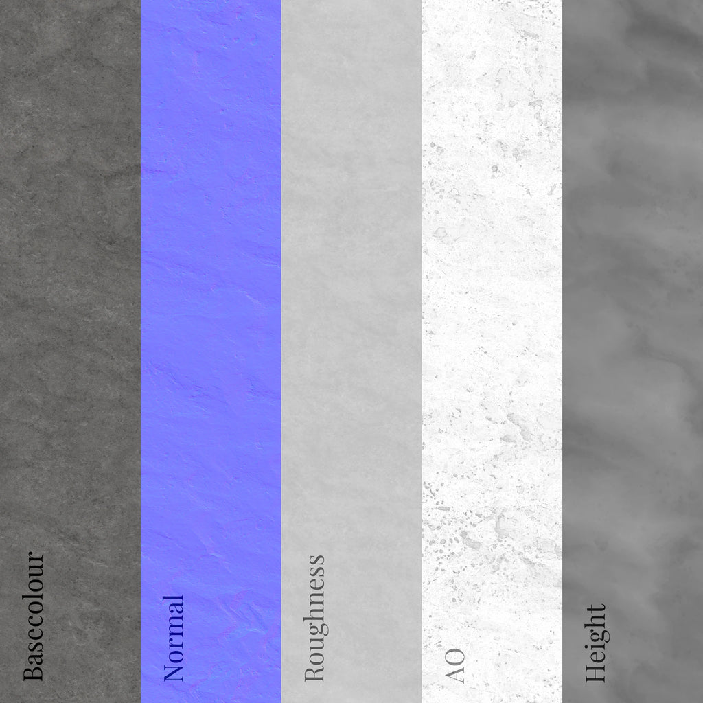 Portugal Grey Natural Cut Limestone PBR Texture - Example Scene Visualization | Superellipse