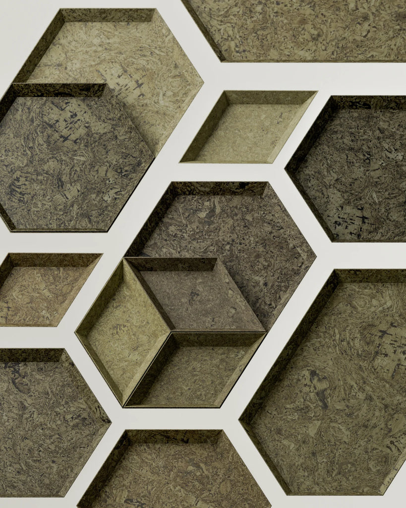 Natural Cork Olive Green PBR Texture - Example Scene Visualization | Superellipse