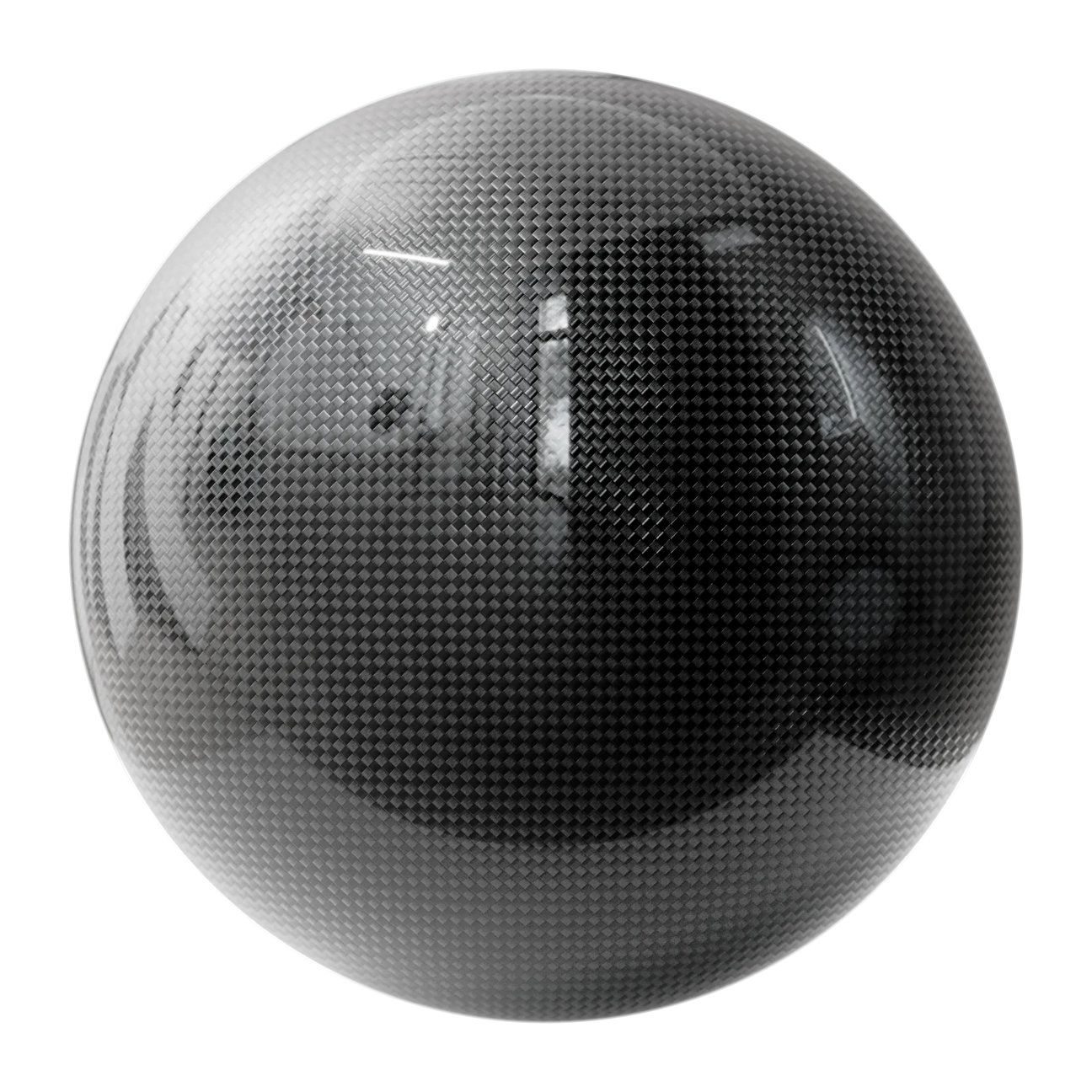 Carbon Fiber Plain Weave PBR Texture - Sphere Swatch Preview | Superellipse