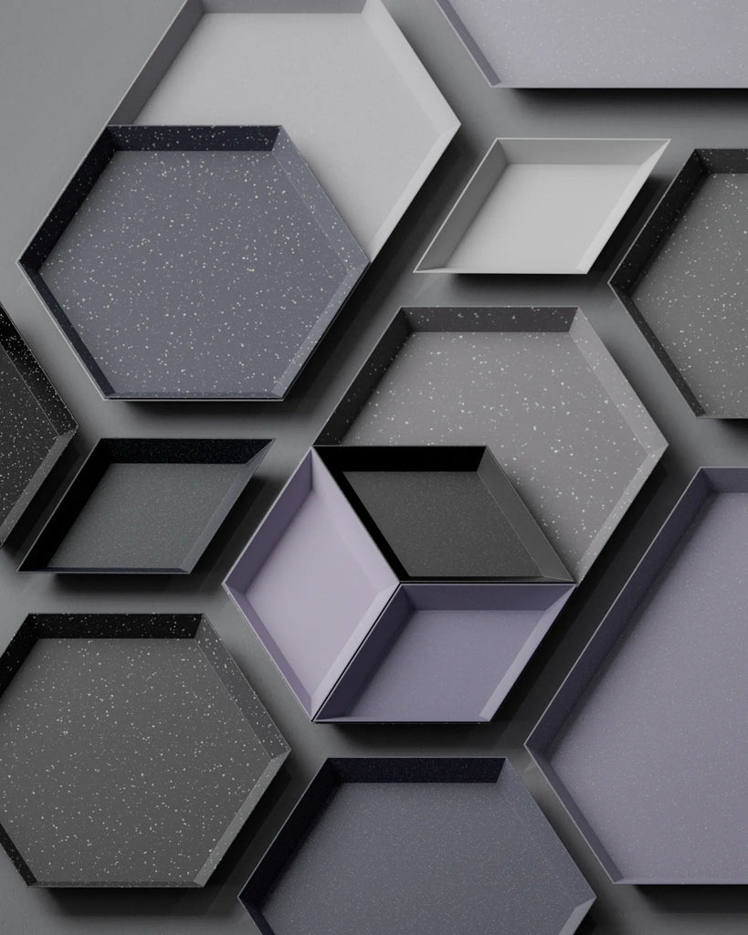 Light Speckled Jet Black Plastic PBR Texture - Example Scene Visualization | Superellipse