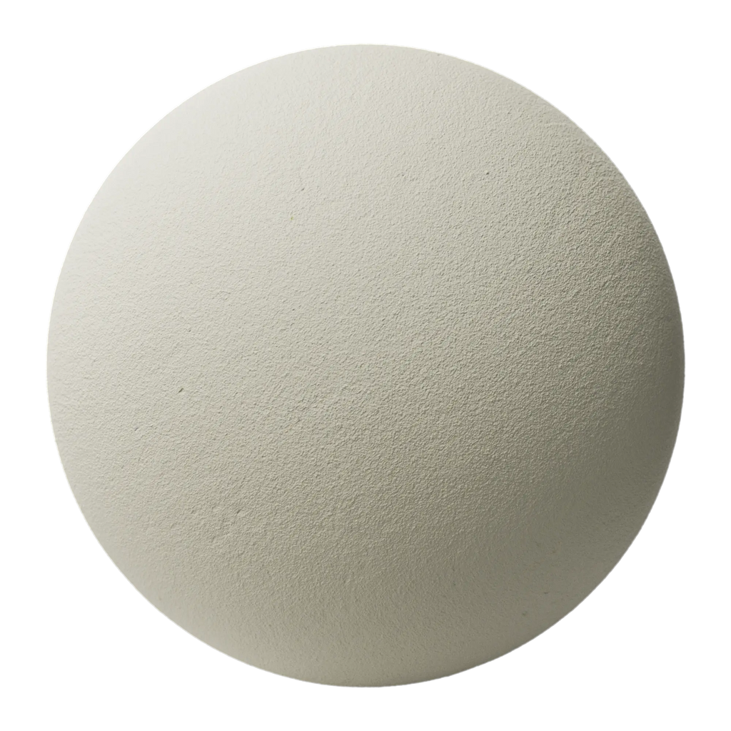White Pozzolans Clay Finishing Plaster PBR Texture - Sphere Swatch Preview | Superellipse