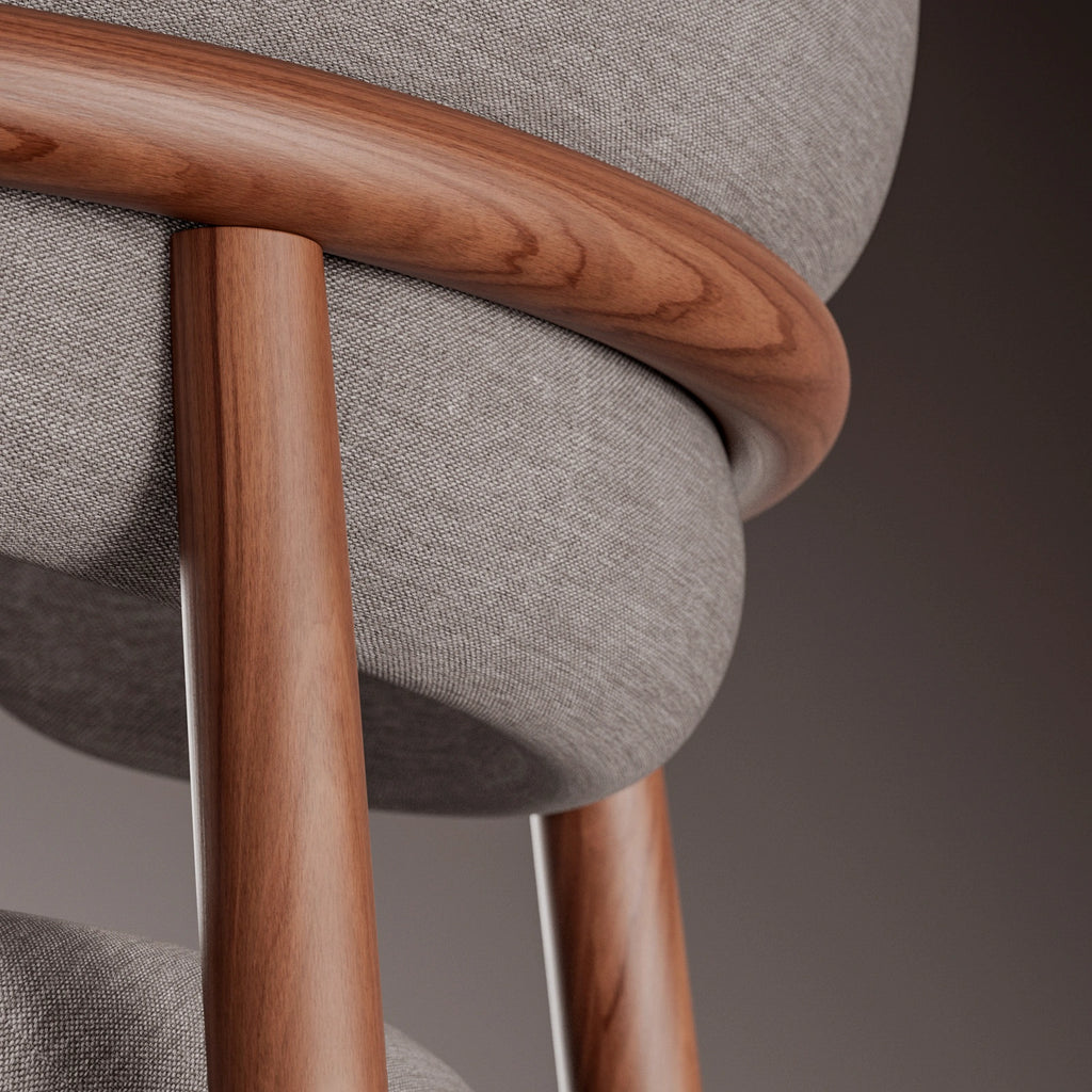 Australian Red Mahogany Crown Cut Veneer Wood PBR Texture - Example Scene Visualization | Superellipse