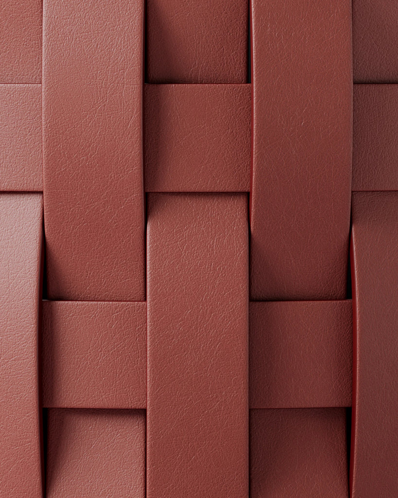 Scarlet Dyed Full Grain Aniline Leather PBR Texture - Example Scene Visualization | Superellipse