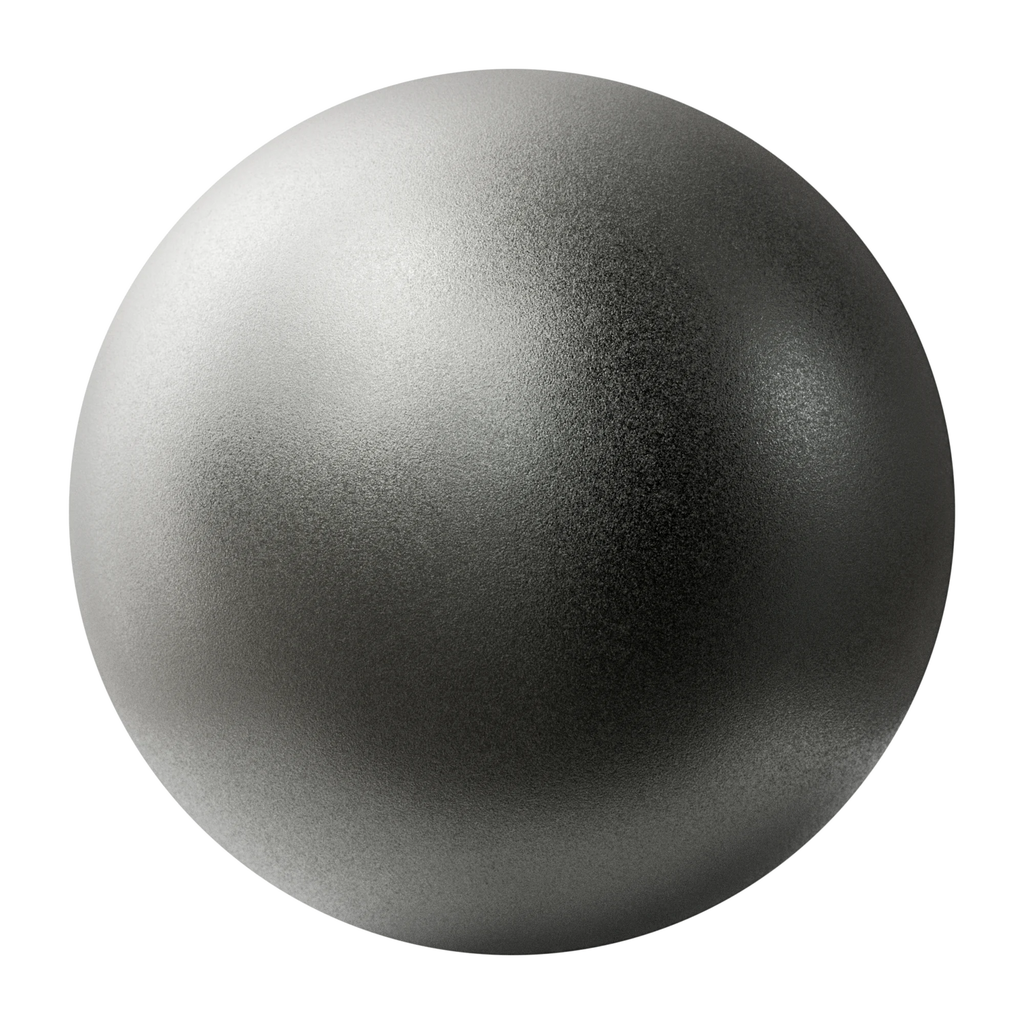 Sandblasted Tungsten Metal PBR Texture - Sphere Swatch Preview | Superellipse