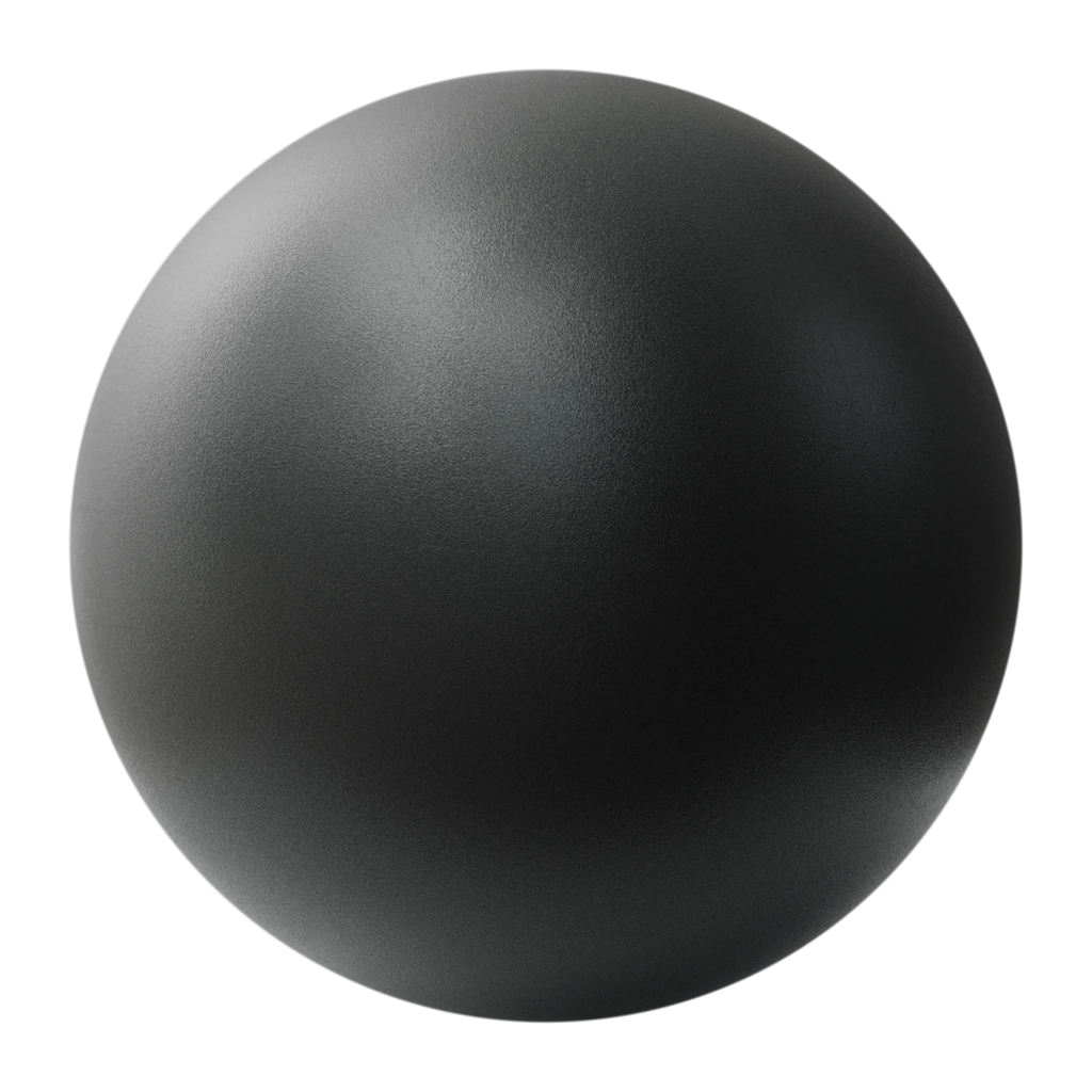 VDI 18 Molded Black Plastic PBR Texture - Sphere Swatch Preview | Superellipse