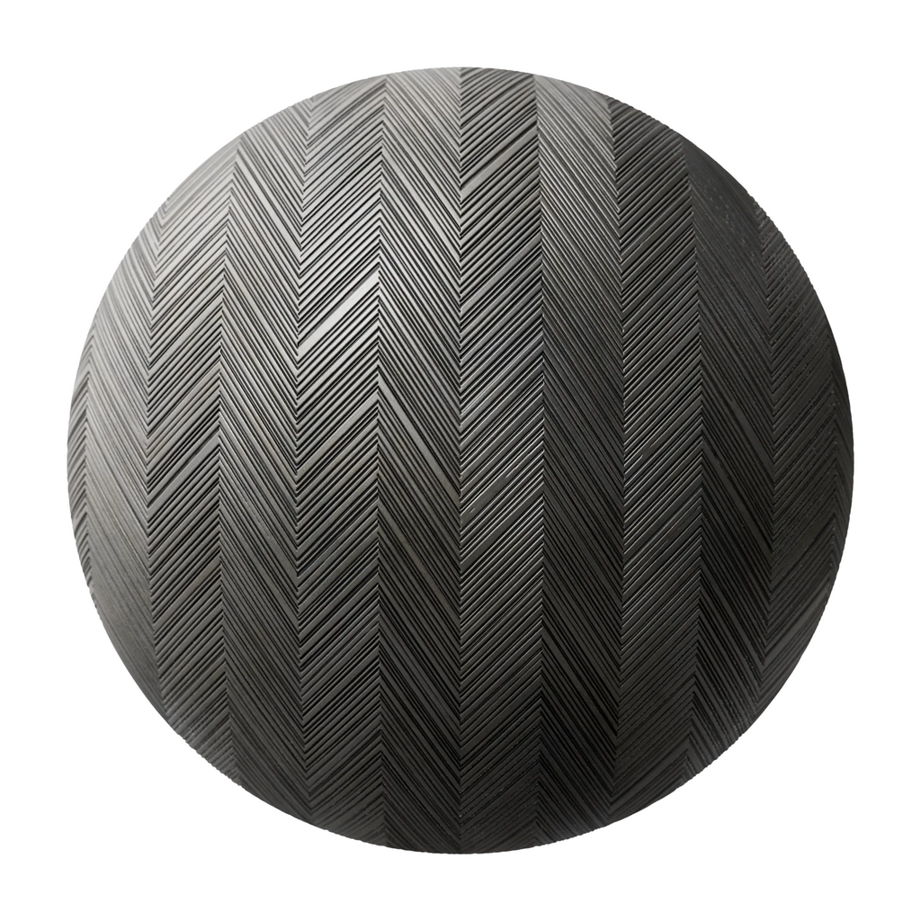 Oxidised Etched Chevron Stainless Steel Panel PBR Texture - Sphere Swatch Preview | Superellipse