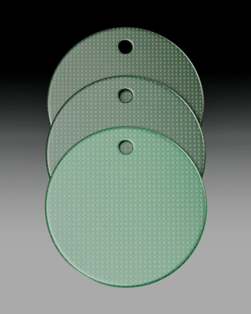 Carbon Fiber Matte Plain Weave Emerald Green PBR Texture - Example Scene Visualization | Superellipse