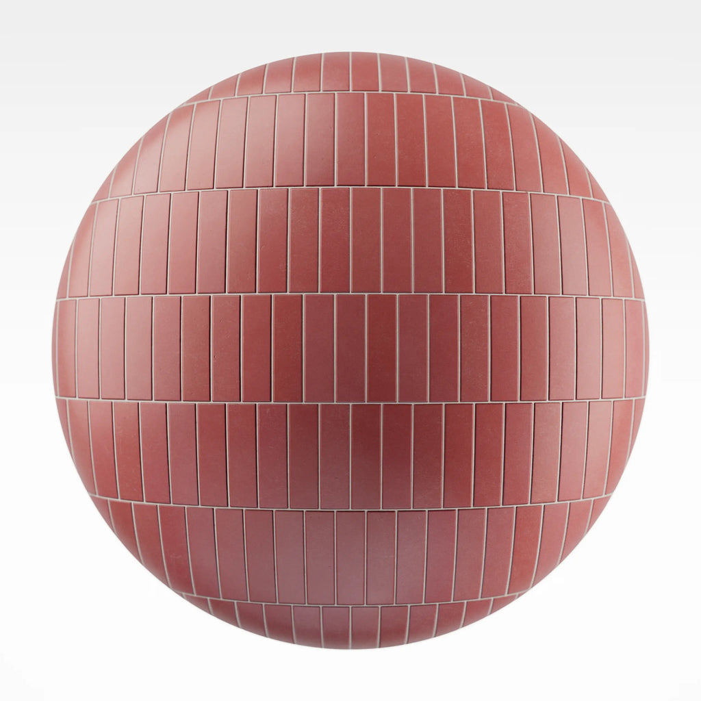 Offset Rose Velvet Matte Tile PBR Texture - Sphere Swatch Preview | Superellipse