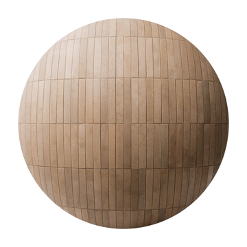 Terracotta Dusted Clay Slim Tiles PBR Texture - Sphere Swatch Preview | Superellipse