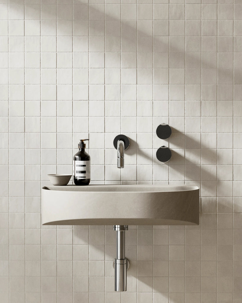 Zellige Ivory Gloss Square Tile PBR Texture - Example Scene Visualization | Superellipse