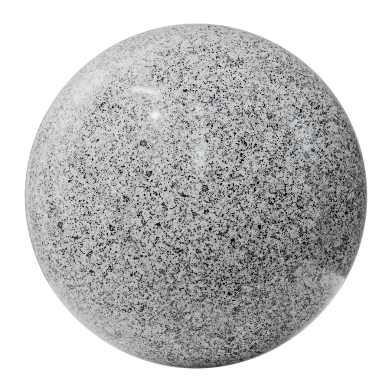 Jay White Polished Granite Slab PBR Texture - Sphere Swatch Preview | Superellipse