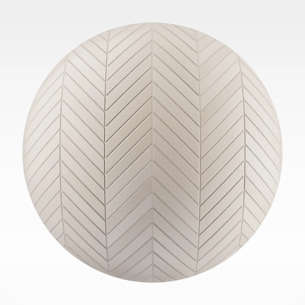 Chevron Matte Soft Beige Tile PBR Texture - Sphere Swatch Preview | Superellipse