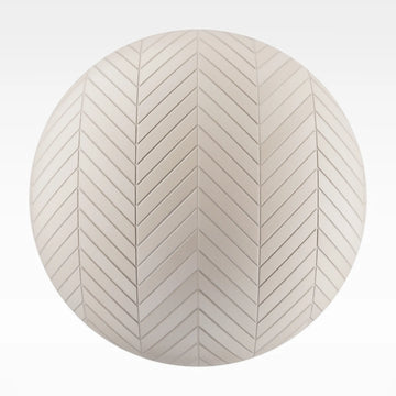 Chevron Matte Soft Beige Tile PBR Texture - Sphere Swatch Preview | Superellipse