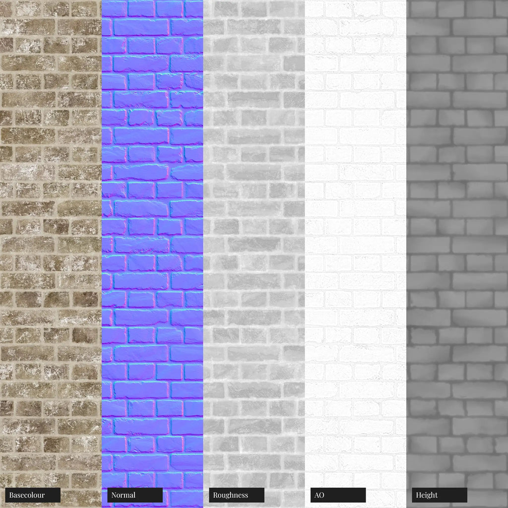 Reclaimed Edwardian Brick English Bond PBR Texture - Example Scene Visualization | Superellipse