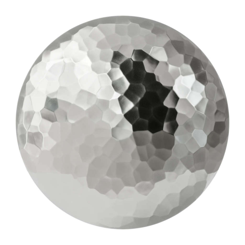 Artisan Chased Hammered Silver Metal PBR Texture - Sphere Swatch Preview | Superellipse