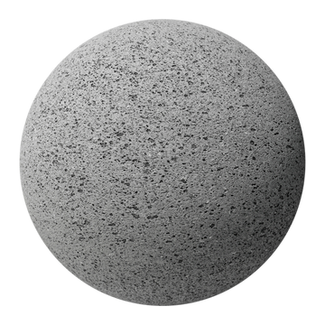 Vesicular Basalt Stone Light Grey PBR Texture - Sphere Swatch Preview | Superellipse