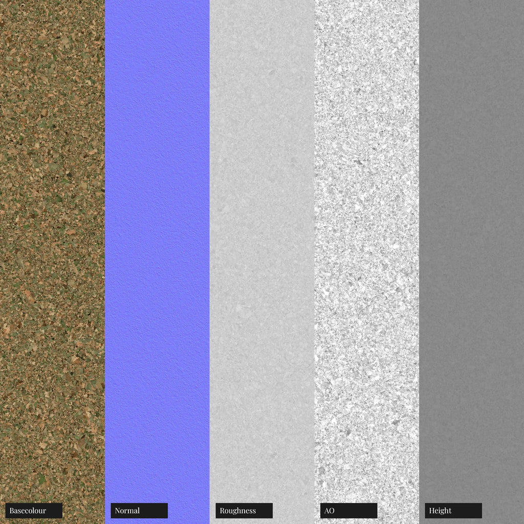 Forest Green Cork High Density PBR Texture - Example Scene Visualization | Superellipse