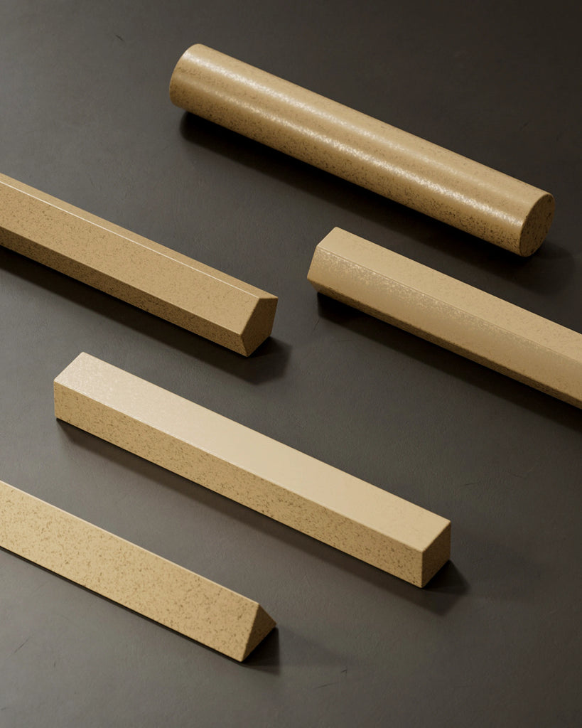 Beige Metallic Flaked Plastic PBR Texture - Example Scene Visualization | Superellipse