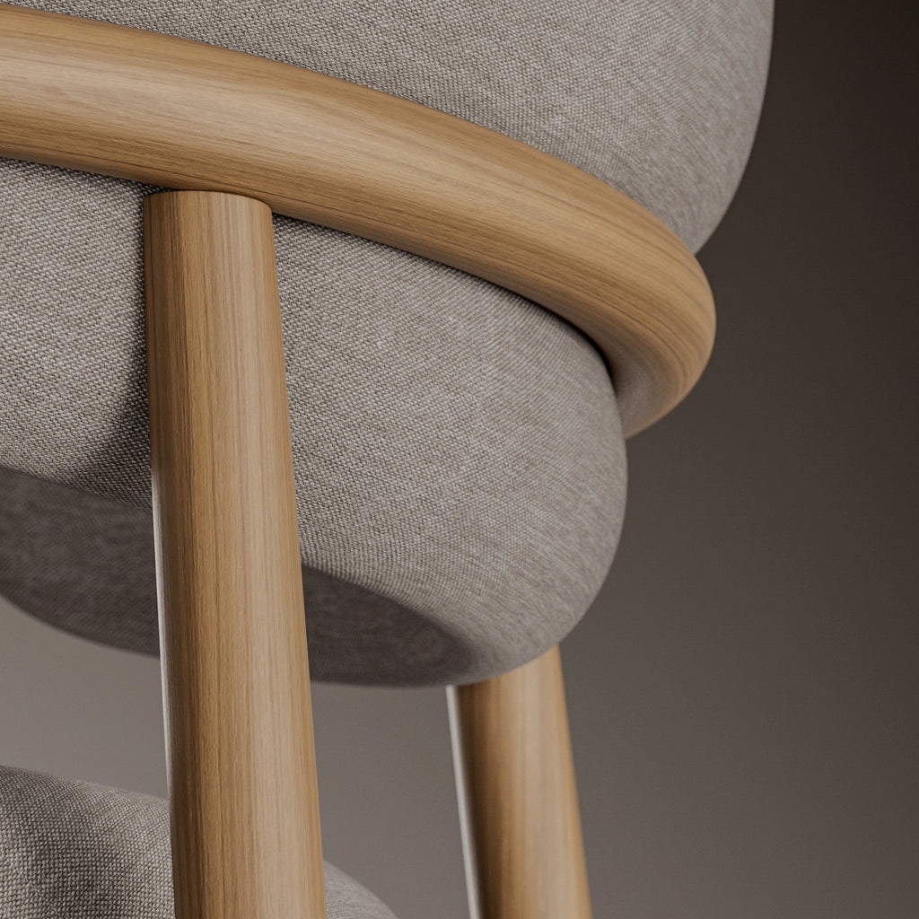 Oak Slip Matched Veneer Natural Finish Wood PBR Texture - Example Scene Visualization | Superellipse