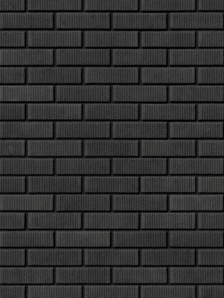 Grooved Dark Ash Brick Running Bond PBR Texture - Example Scene Visualization | Superellipse