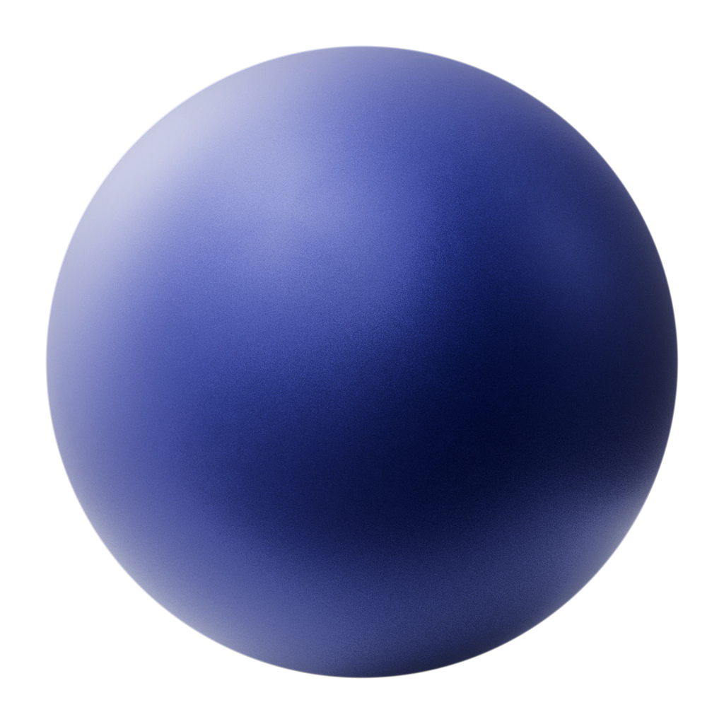 Sapphire Blue Metallic Satin Paint PBR Texture - Sphere Swatch Preview | Superellipse