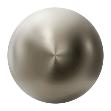 Radial Brushed Buffed Nickel Metal PBR Texture - Sphere Swatch Preview | Superellipse