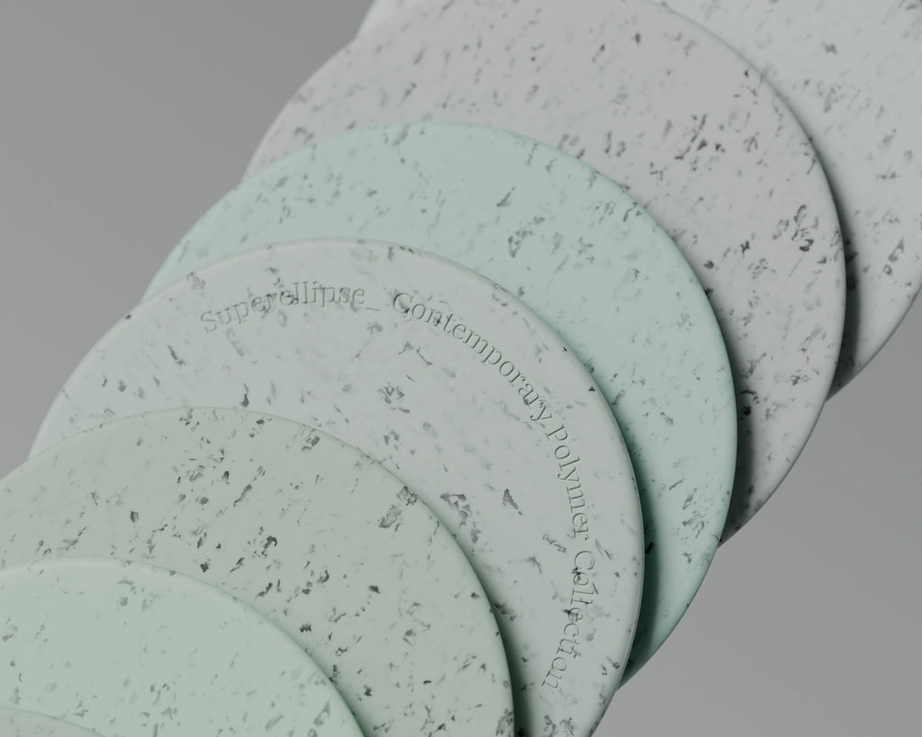 Dark Pigmented Teal Recycled Plastic PBR Texture - Example Scene Visualization | Superellipse