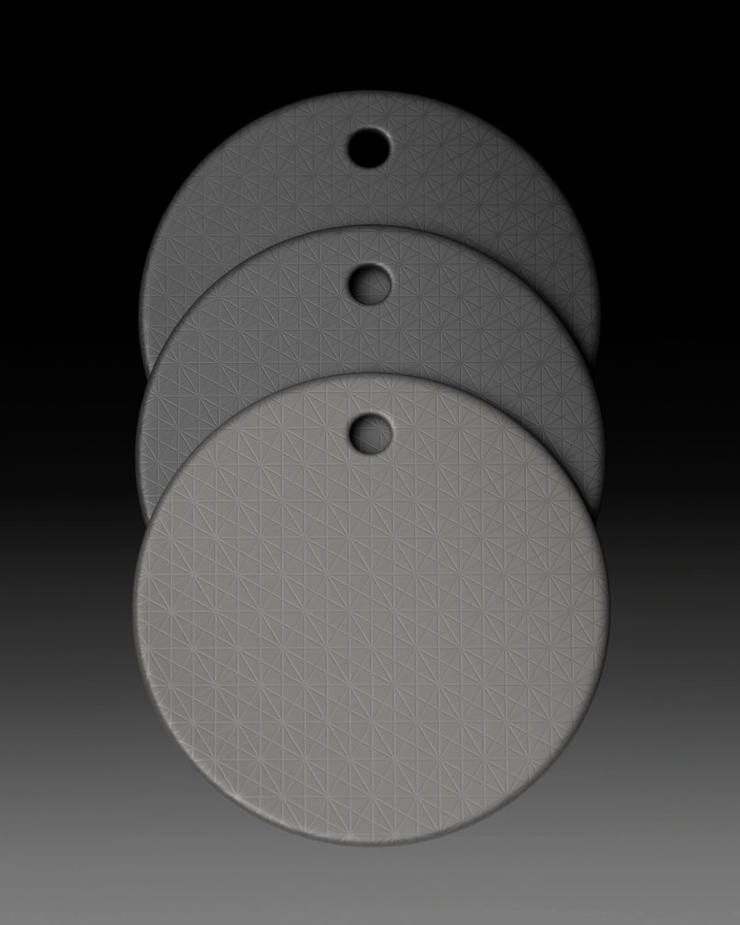 Embossed Triangular Mesh Patterned Plastic PBR Texture - Example Scene Visualization | Superellipse