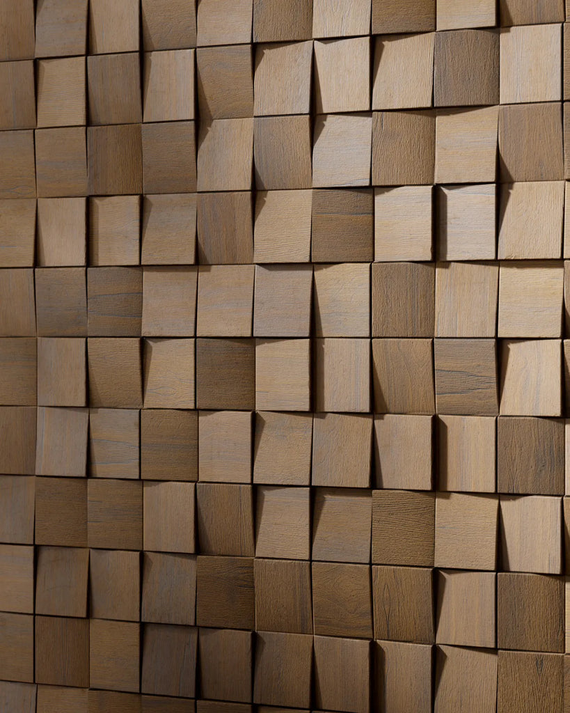 Bevelled Square Oak Wood Panel PBR Texture - Example Scene Visualization | Superellipse