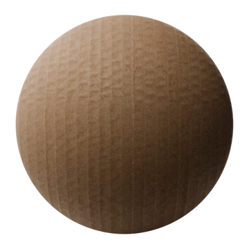 Raw Corrugated Carboard PBR Texture - Sphere Swatch Preview | Superellipse