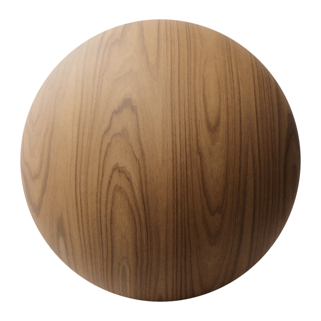 Oak Crown Cut Wood Veneer PBR Texture - Sphere Swatch Preview | Superellipse