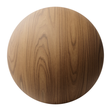 Oak Crown Cut Wood Veneer PBR Texture - Sphere Swatch Preview | Superellipse