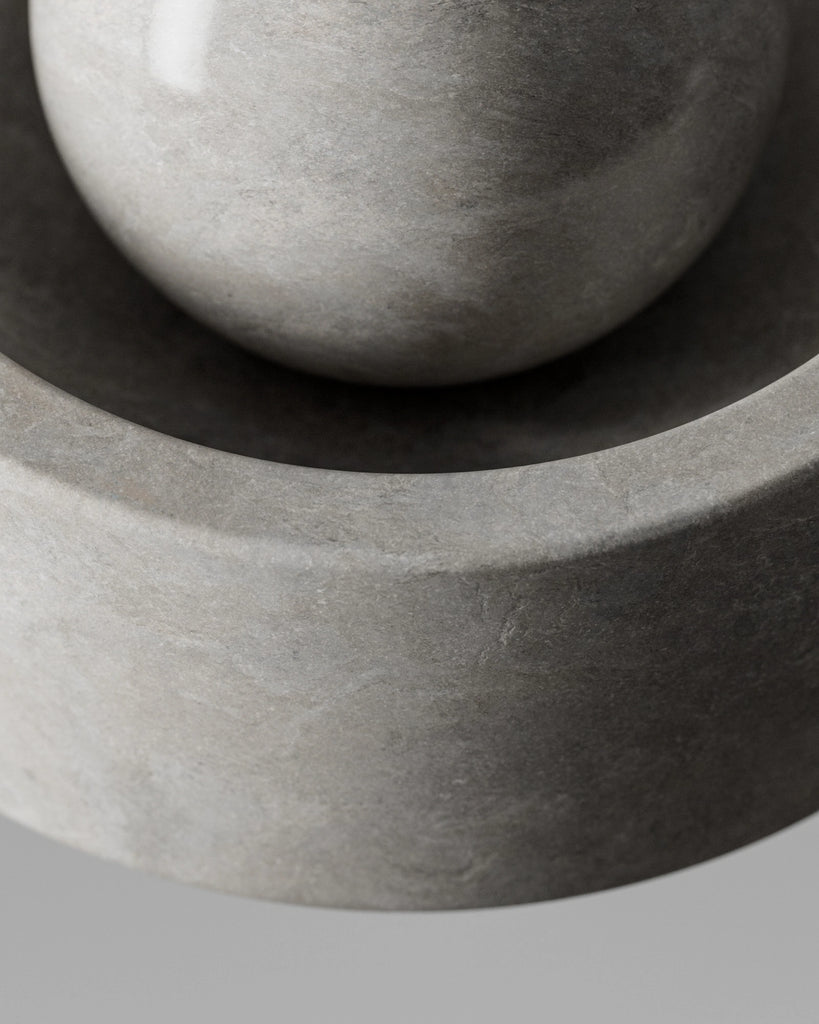 Muted Grey Limestone Slab Honed PBR Texture - Example Scene Visualization | Superellipse