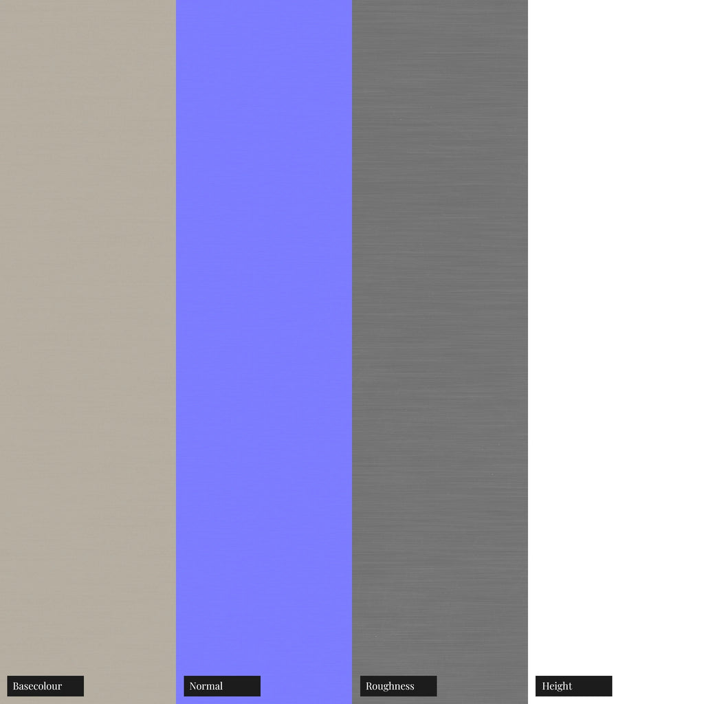 Rough Brushed Platinum Metal PBR Texture - Example Scene Visualization | Superellipse