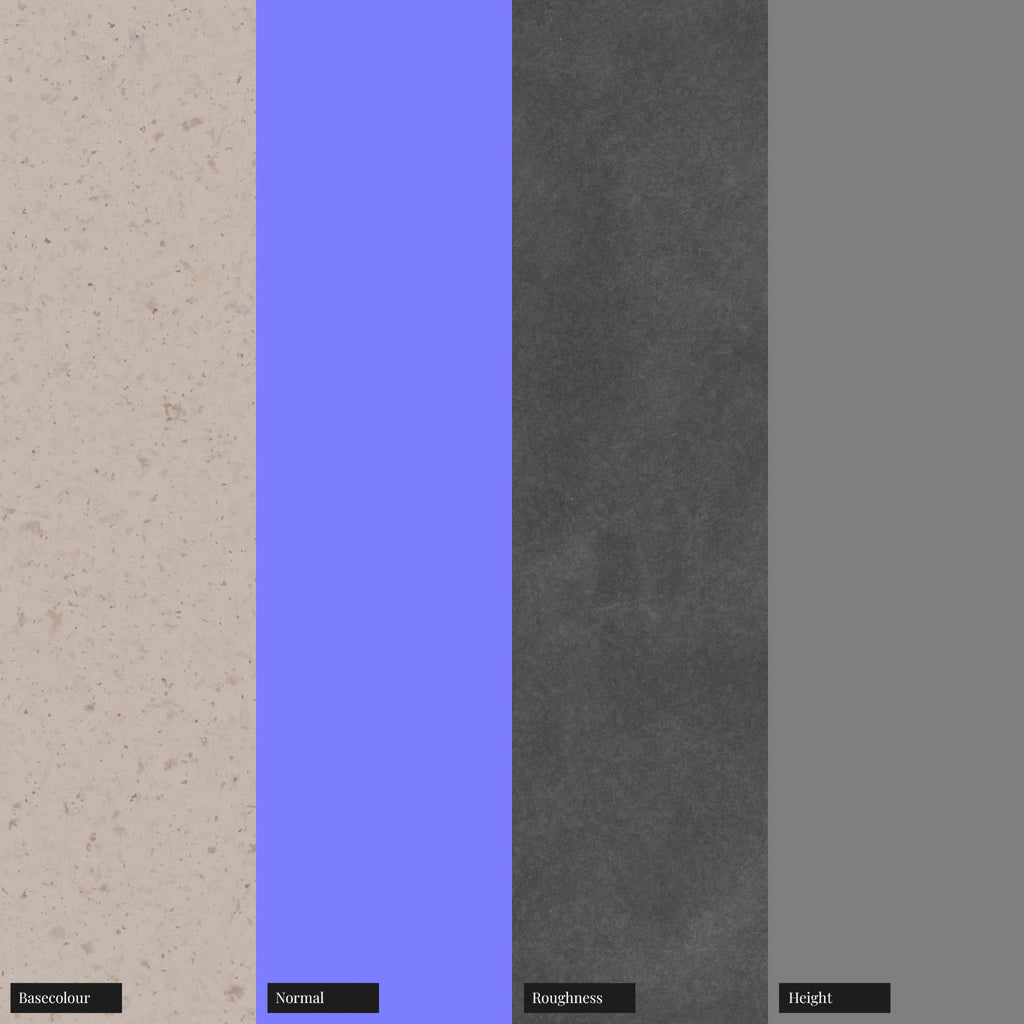 Sawdust Bio Composite Light Recycled Plastic PBR Texture - Example Scene Visualization | Superellipse