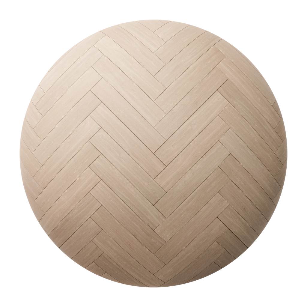 Beech Herringbone Wood Floor PBR Texture - Sphere Swatch Preview | Superellipse