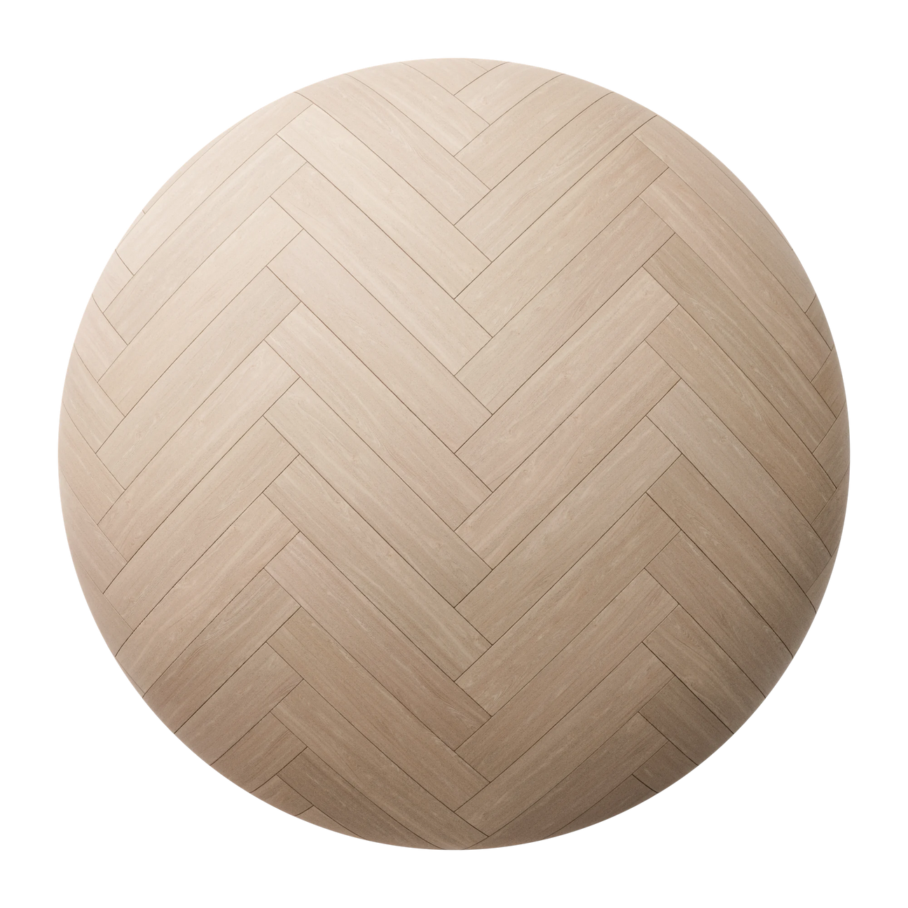 Beech Herringbone Wood Floor PBR Texture - Sphere Swatch Preview | Superellipse
